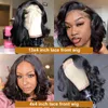 Body Wave X X Lace Front Wig Human Hair S voor vrouwen korte Bob Braziliaanse Remy X Up 220606