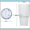 Tumblers drinkware keuken eetbar huizen tuin new30oz bk blanco voor sublimatie dubbele muur vacuüm aangegeven cups deksels roestvrij staal c