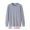 Herrskjorta Långärmad vinterfall Stor storlek 5XL 6XL Casual T-shirt Bomull 7XL 8XL Hem Green Blue Black 220401