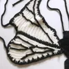 Zoku Kobiety Sexy Butterfly Krój Topy Głębokie V Neck Hollow Out Corset Summer Streetwear Backless Bandaż Camis 220318