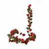 Decorative Flowers & Wreaths Decoration For Wall Hanging Vine Rose Head 2.5M 45 DIY Artificial FlowersDecorative