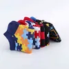 Spring and summer new men's socks trend puzzle series ship leisure