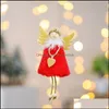 Xmas Дерево кулонки украшения Новогодние подарки Рождественские куклы ангел кукол украшения для дома A49228T Drop Доставка 2021 Украшения Праздничная вечеринка