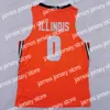 Basketballtrikots Benutzerdefinierte Männer Jugend Illinois Fighting Illini Basketballtrikot College Ayo Dosunmu Kofi Cockburn Trent Frazier DaMonte Williams Miller Curbelo