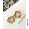 Hoop & Huggie Peri'sBox Small Beads Layered Round Earrings For Women Tiny Ball Gold Color Minimalist Irregular Simple JewelryHoop Dale22