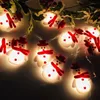 Stringhe String Lights Christmas Snowman Fairy Light Outdoor Garland Curtain Holiday Xmas Party Year LampsLED LEDLED LED