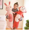 cartoon Forest animal cylindrical pillow long soft plush toy doll lazy toy children's gift