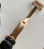 En son stil gül altın büyük pilot erkek kol saatleri 46 mm siyah kadran 2813 hareketli tarih orijinal toka yüksek kaliteli deri kayış I-W510301 Erkekler Saat