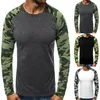 T-shirts masculinos blusa superior para homem camuflagem esportiva impressa moda short short slim slim fitmen's