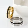 Ringos de cluster moda moda cool aço inoxidável cristal de corrente preta para homens mulheres algarismos romanos charme vintage anel de jóias wynn22