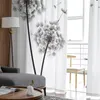 Gordijn drapeert zwart -witte paardenbloem pure gordijnen tule voor woonkamer slaapkamer keuken voile home decoratie raam behandeling curtai