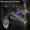 Dragon Legends Prop 3d Mounted Dinosaur e Light Wall Art Scultura Forma Statua Home Decor Room Decorazione di Halloween 220704