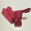 Bow Ties Red Paisley for Men Wedding Slim Tie Adultes Femmes Mâle Skinny Necktie Fashionable 2022 Microfibre Cravate Pour homme 7cmbow