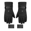 Gants de cyclisme chauffants électriques, imperméables, antidérapants, écran tactile, rechargeables par USB, pour ski d'hiver, en polaire thermique