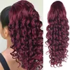 5 cor 20 "Novo long Curly DString Ponytail Wig Curly Clip Hair Extension