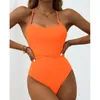 Women's Swimwear Sexy Red One-Piece Swimsuit Women's Closed 2022 Push Up Swimming Wear Bodysuit Bathing Suit Beachwear Pool BatherWomen'