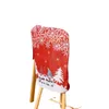 Cubiertas de sillas de Navidad Decoración de la decoración del asiento de comedor Santa Claus Red Grey Home Party Decor C66253