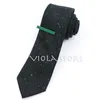Buntes Top 50-Krawattenklammer-Set aus Wolle, 7 cm, weich, braun, rosa, grün, einfarbig, kariert, klassische Herren-Krawatte für Hochzeitsanzug, Party