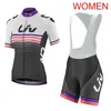 2022 Zomer LIV Team Dames fietsen Fietsshirt met korte mouwen Koersbroek Set Ropa Ciclismo Racing Kleding Fiets Uniform Outdoor Fiets Sport Pak Y22062504