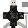 Power Tester Multifunktionsmätare USB Detector Digital Display Ammeter Voltmeter Aktuell mätarhuvud