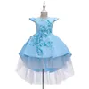 Girls Dress Mermaid Layering Wedding Gown Kids Dresses For Girls elegant Princess Dress Carnival Party Children Clothing vestido G220506