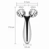 2Colors Face-lifting Instrument 3D Manual Roller Lifting Shape V-shaped 2 Rounds Shaping Body Massage Beauty Tool 220513