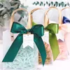 Ślubne torby na prezent Torby Przezroczyste opakowania z kolorowymi łukową wstążką pamiątkę Tote Case Portable Birthday Party