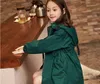 Coat Fashion 2021 Trench Coats Teenage Girls Hooded Long Autumn Jackets Clothing For Kids Green Orange Children Outerwear Tops1