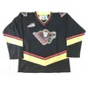 Thr CALGARY HITMEN WHL BLACK PREMIER HOCKEY JERSEY Embroidery Stitched Customize any number and name Jerseys