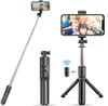 Bluetooth Selfie Stick Supporto per telefono cellulare Mini treppiede portatile multifunzionale retrattile con otturatore remoto wireless