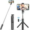 Bluetooth Selfie Stick Supporto per telefono cellulare Mini treppiede portatile multifunzionale retrattile con otturatore remoto wireless