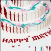 Gratulationskort Event Party Supplies Festive Home Garden Birthday Card Three-NSional Creative 3D Hand Hollowed Out Color Cake Paper Carving