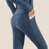 Winter Warm Yoga Pants Women's Double-sided Frosted Peach Hip Fitness Elastic Running Sports Leggings