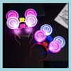 Inne imprezy imprezowe zaopatrzenie w świąteczny ogród domowy urocza dioda LED Flashing Lollipop Lollipop Bande Kids Ad Dhxpu