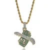 New JINAO Money Cubic Zircon Iced Out Chain Flying Cash Hip Hop Jewelry Pendant Necklace Necklaces For Man Women Gifts 201013290D