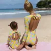 IN-X Floral Print Monokini Backless Bodysuit String Swimwear Female High Neck Swimsuith Mulheres Sexy Bathing Suit 220509