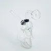 4 inch Mini glass bongs hookah skull shape Smoking Bubble Small Water Pipes Hand Pipe oil burner rig