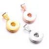 Simple métal 18 MM gingembre bouton pression Base pendentif breloques pour bricolage boutons pression collier boucles d'oreilles collier bijoux accessoire
