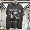 T-Shirt, schön gewaschen, Vintage-Stil, für Herren und Damen, hochwertiges Handdruck-T-Shirt, Übergröße, kurze Ärmel