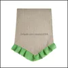 Décorations De Jardin Patio Pelouse Maison Ll Toile De Jute Drapeaux Bricolage Blanc Ruffle Bannières Pâques Jute Portable Dh7Ui