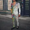مسارات الرجال 2022 أزياء شارع الشارع نمط قميص 3D الطباعة الطوي
