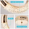 Pendant Lamps Originality Moon/Ring Design Modern LED Chandelier Lights Golden Crystal Lamp For Bedroom Kitchen Loft El Decor LampsPendant