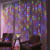 Decorações de jardim LED Curtain Light Fairy Twinkle Light USB com controle remoto para o quarto da festa de casamento da festa de casamento Halloween Christmas6949606