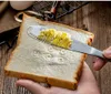 Boterstrooimes Roestvrijstalen botermessen Krultanggereedschap met gekartelde rand 3 in 1 keukengadgets9421906