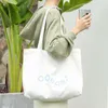 Evening Bags Korean Version Of Casual Literary Canvas Bag Ins Fashion Printing Shopping Handbag Western Style Alphabet Shoulder WomenEvening