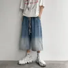 Men's Jeans Emo Men Harajuku Streetwear Shorts Hip Hop Trousers Denim Short Jean Baggy Pants Alt Oversized Male Fairy Grunge ClothesMen's