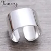 Jianery Bohemian Vintage Silver Color Big Smooth Rings for Women Open Finger Rings Girls Christmas Gifts A243550928