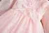 İlkbahar/Sonbahar Uzun Kollu Kızlar Prenses Elbise Vintage Çiçek Dantel Bow Vestidos Çocuk Elbise Kızlar Çocuklar İçin Yeni Yıl Giysileri G220518