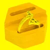 Mücevher Torbaları Çantalar Yeniden Kullanılabilir Rustik Doğal Ahşap Yüzük Tutucu Hexagon Küçük Taşıyıcı Masaüstü Vintage Zarif Ekran Stand Accessoriesjewelry