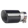 Grenrörsdelar 63 mm universal kolfiber ljuddämpare avgasrörssvans för autobil
